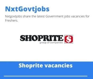 Shoprite Pharmacist Assistant Vacancies in Lydenburg – Deadline 09 Feb 2024 Fresh Released